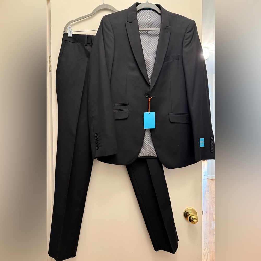 Black Mens Suit Set